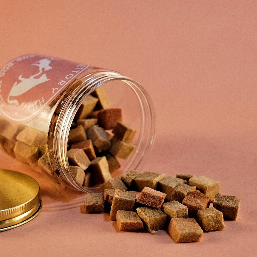 凍乾刺身級黃鰭吞拿魚粒 Freeze-Dried Tuna Cubes